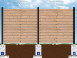 Zaunplaner enthlt Elemente mit variabler Breite
