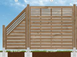 Zaunplaner enth�lt Elemente mit variabler Breite