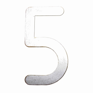 Heibi Hausnummer Max, wei&szlig;-gold patiniert