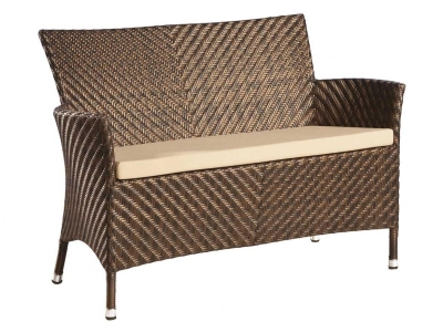 Alexander Rose Wave Bank 117cm mit Armlehnen, inkl. Sitzkissen