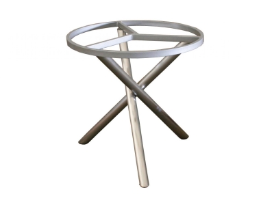 Zebra Mikado Rundrohr Tischgestell Edelstahl f&uuml;r runde Tischplatten