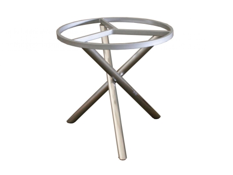 Zebra Mikado Rundrohr Tischgestell Edelstahl f�r runde Tischplatten