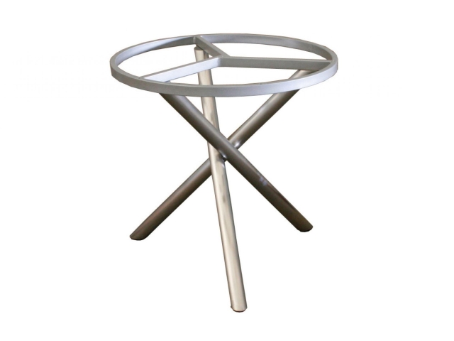 Zebra Mikado Rundrohr Tischgestell Edelstahl f�r runde Tischplatten