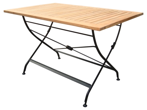 Zebra Florence Klapptisch 120x80cm aus Teak und Flachstahl