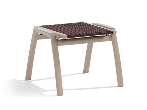 Sieger Modena Hocker Aluminium champagner, Textilen mocca