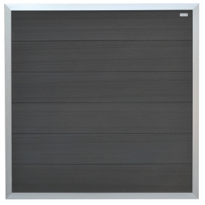 Elephant Forte Sichtschutz 180x180cm WPC anthrazit, Rahmen Alu