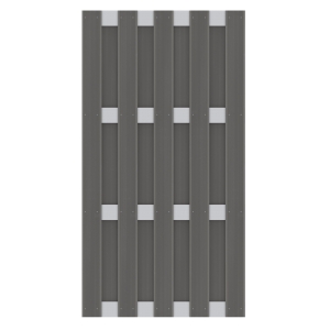 Zaun Jumbo WPC Alu Design anthrazit-silber 2127 - 179x95cm