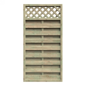 Dichtzaun Mailand 90x180cm Kiefer kdi gr&uuml;n mit Rankgitter