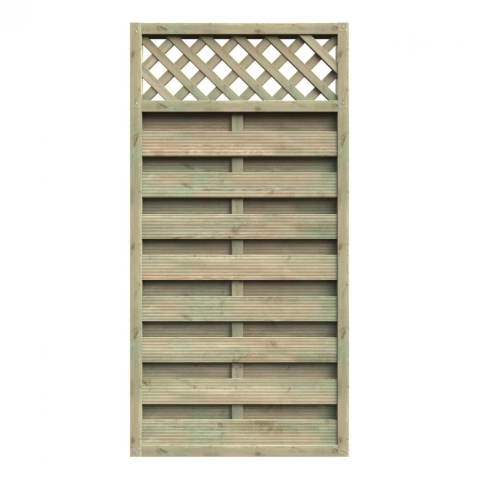 Dichtzaun Mailand 90x180cm Kiefer kdi gr�n mit Rankgitter