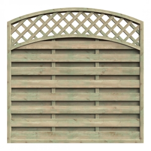 Dichtzaun Mailand Rundbogen 180x180/160cm Kiefer kdi grün mit Rankgitter Dichtzaun Mailand Rundbogen 180x180/160cm Kiefer kdi grün mit Rankgitter