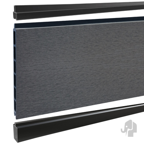 Elephant Steckzaun Modular EVO 180 WPC steingrau, Leiste Anthrazit 180x174cm