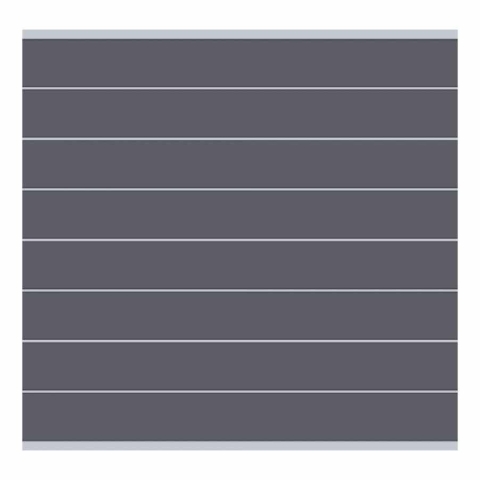 Elephant Steckzaun Modular EVO 180 WPC steingrau 180x174cm, Leiste Silber