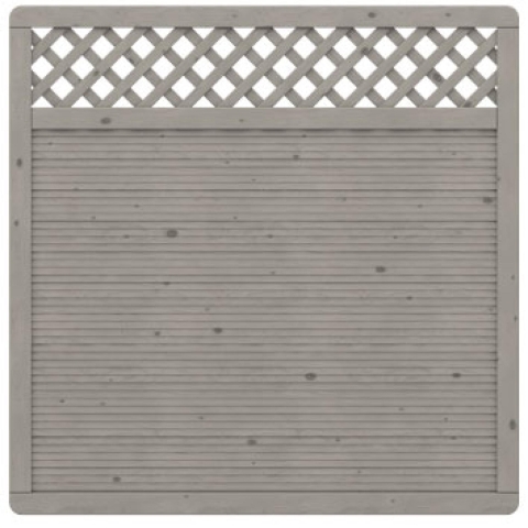 Sichtschutzzaun Arzago Fichte grau lasiert 179x179cm 1388