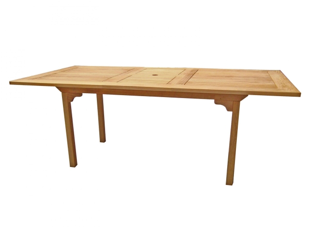 Zebra Brasilia Ausziehtisch 160-210x100cm aus massivem Teakholz