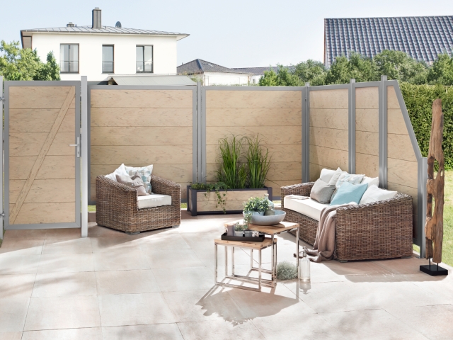 Design WPC Alu Sand 2446, 90x180 auf 90cm