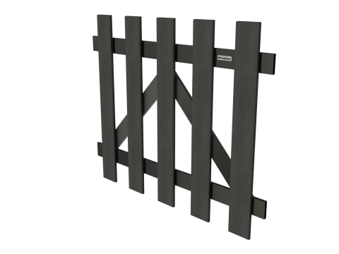 Elephant Luxe Gartentor WPC anthrazit 100x80cm inkl. Beschlag