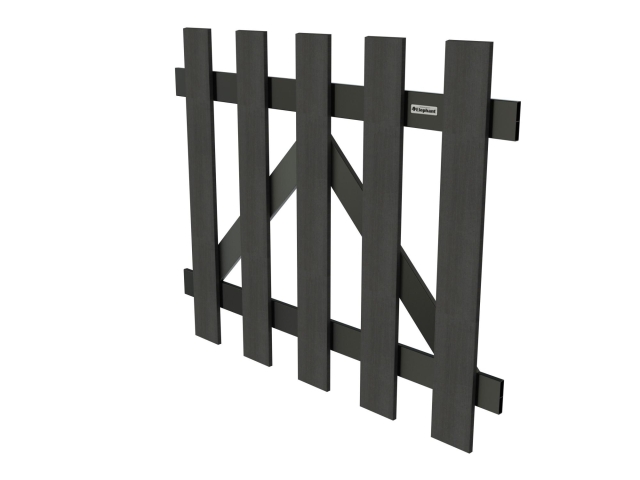 Elephant Luxe Gartentor WPC anthrazit 100x80cm inkl. Beschlag