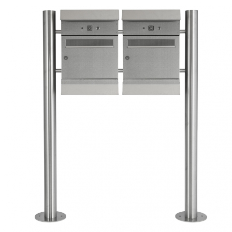 Heibi Briefkastenanlage Malypso-Kombi 2 Briefk�sten - mit 2 S�ulen