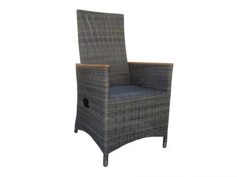 Zebra Status Relax Sessel Grau-Schwarz mit verstellbarer R�ckenlehne