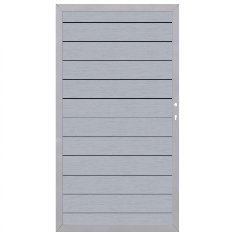 System WPC Tor grau 2579, DIN rechts - 98x180cm