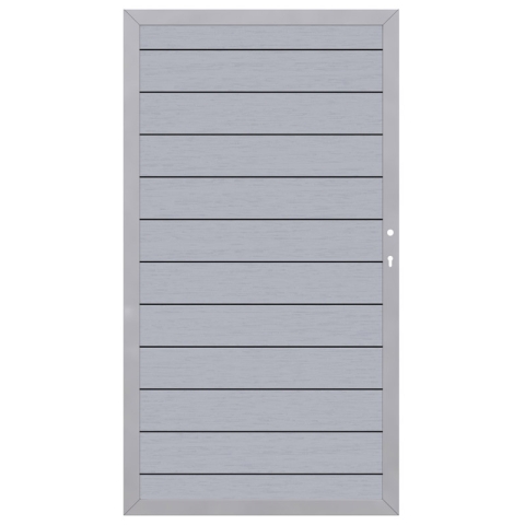 System WPC Tor grau 2579, DIN rechts - 98x180cm