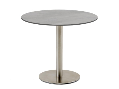 Niehoff Bistro Tisch rund 70cm HPL mit Edelstahlgestell