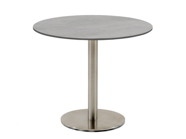 Niehoff Bistro Tisch rund 70cm HPL mit Edelstahlgestell