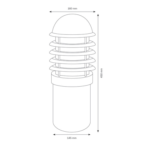 LCD Standleuchte 1240 Edelstahl