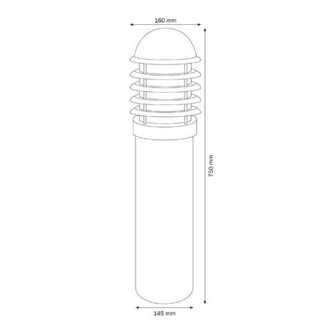 LCD Standleuchte 1242 Edelstahl