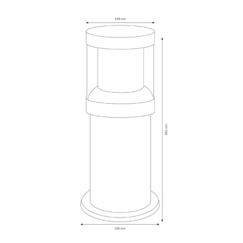 LCD Standleuchte 1260 Graphit