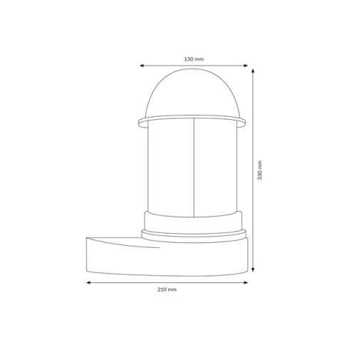 LCD Wandleuchte 1020 Schwarz