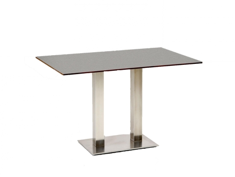 Niehoff Bistro Tisch rechteckig 140x95cm HPL, Gestell Edelstahl