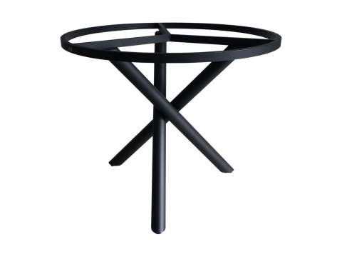 Zebra Mikado Rundrohr Tischgestell Aluminium Graphite ohne Tischplatte