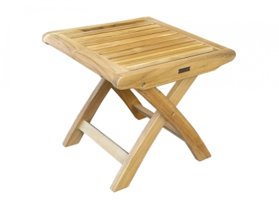 Zebra Brasilia Hocker aus Teakholz 47x49x44cm klappbar Zebra Brasilia Hocker aus Teakholz 47x49x44cm klappbar