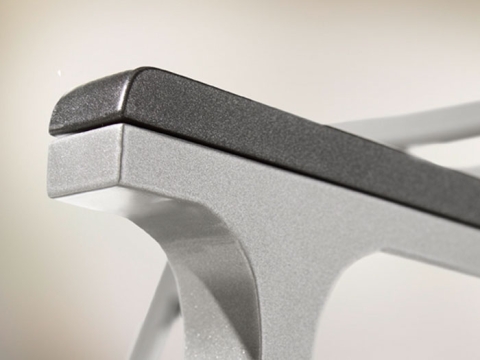 Sieger Faro Stapelsessel Aluminium graphit mit Armlehnen