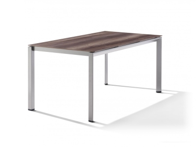 Sieger Gartentisch 160x90cm Polytec Eiche dunkel-Gestell Graphit