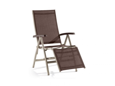 Sieger Bodega Relaxsessel, Aluminium champagner, klappbar, Fuß- und Rückenlehne verstellbar Sieger Bodega Relaxsessel, Aluminium champagner, klappbar, Fuß- und Rückenlehne verstellbar