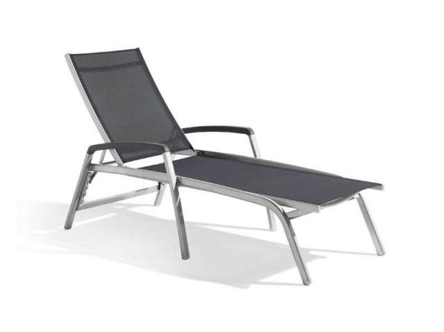 Sieger Bodega Stapel-Liege, Aluminium graphit, klappbar, rollbar