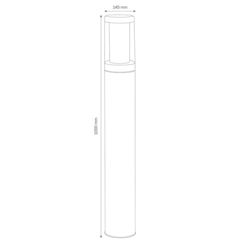 LCD Standleuchte 1257 Edelstahl