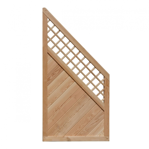 Zaun Fiona Abschlu� 50015 90x180x90cm - mit Gitter L�rche natur