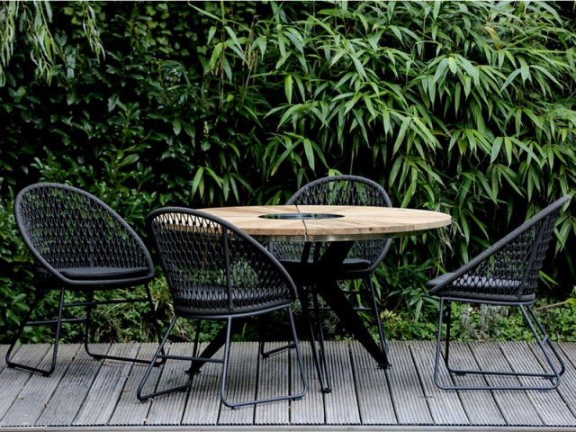 Niehoff Kuta Sessel inkl. Sitzkissen, Sitzschale Kordelflechtung