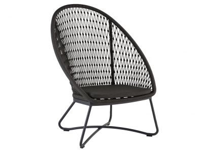 Niehoff Kuta Lounge-Sessel inkl. Kissen, Sitzschale Kodelflechtung