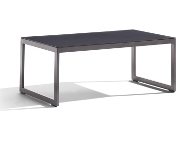 Sieger Loungetisch 110x60x44cm eisengrau, Tischplatte Spraystone eisengrau