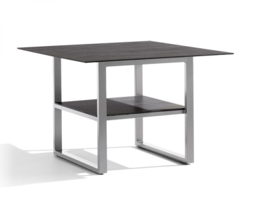 Sieger Havanna Diningtisch 105x105x67cm Alu graphit Tischplatte HPL Schiefer mit Ablage