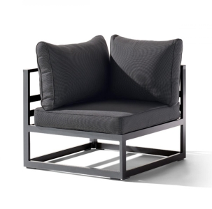 Sieger Sydney Eckelement Aluminium eisengrau, inkl. Polster