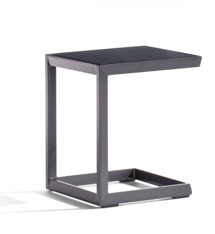 Sieger Cannes Beistelltisch Aluminium eisengrau, 45x35x50cm