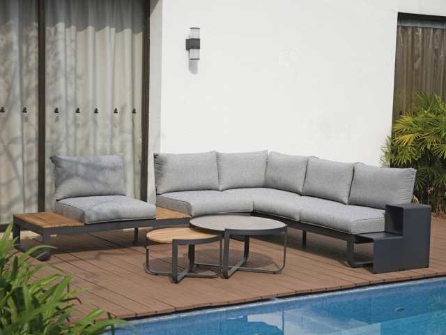 Zebra Fly Lounge Tisch-Set, graphite