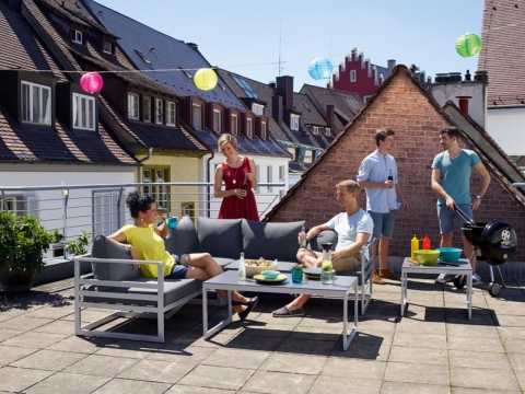 Sieger Melbourne Loungeset-1 Aluminium 5-teilig