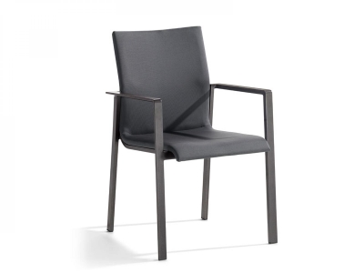 Sieger Lagos Stapelsessel eisengrau mit Quick dry Foam F&uuml;llung, gepolstert