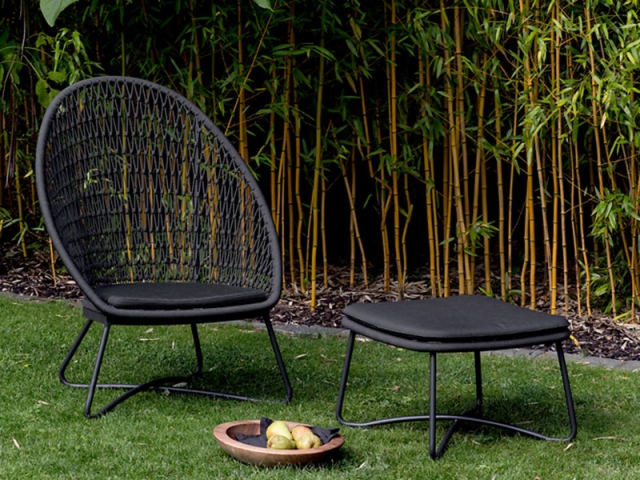 Niehoff Kuta Hocker 50x50cm mit Kissen